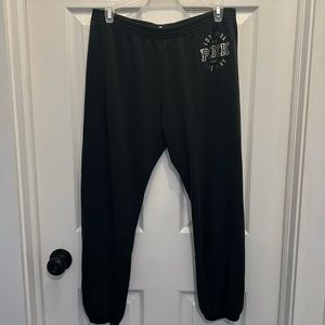 VICTORIA SECRET PINK black sweatpants SIZE: medium